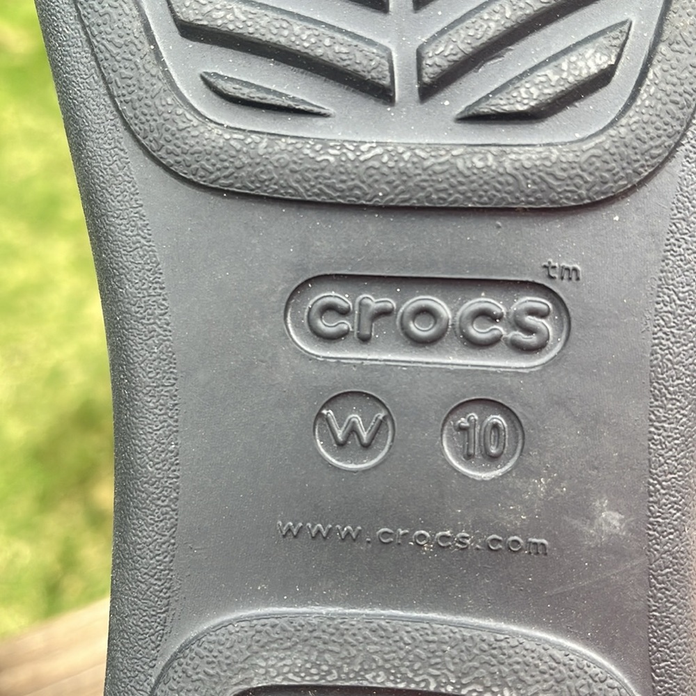 CROCS Women’s Black Dual Comfort Slides - Picture 2 of 5